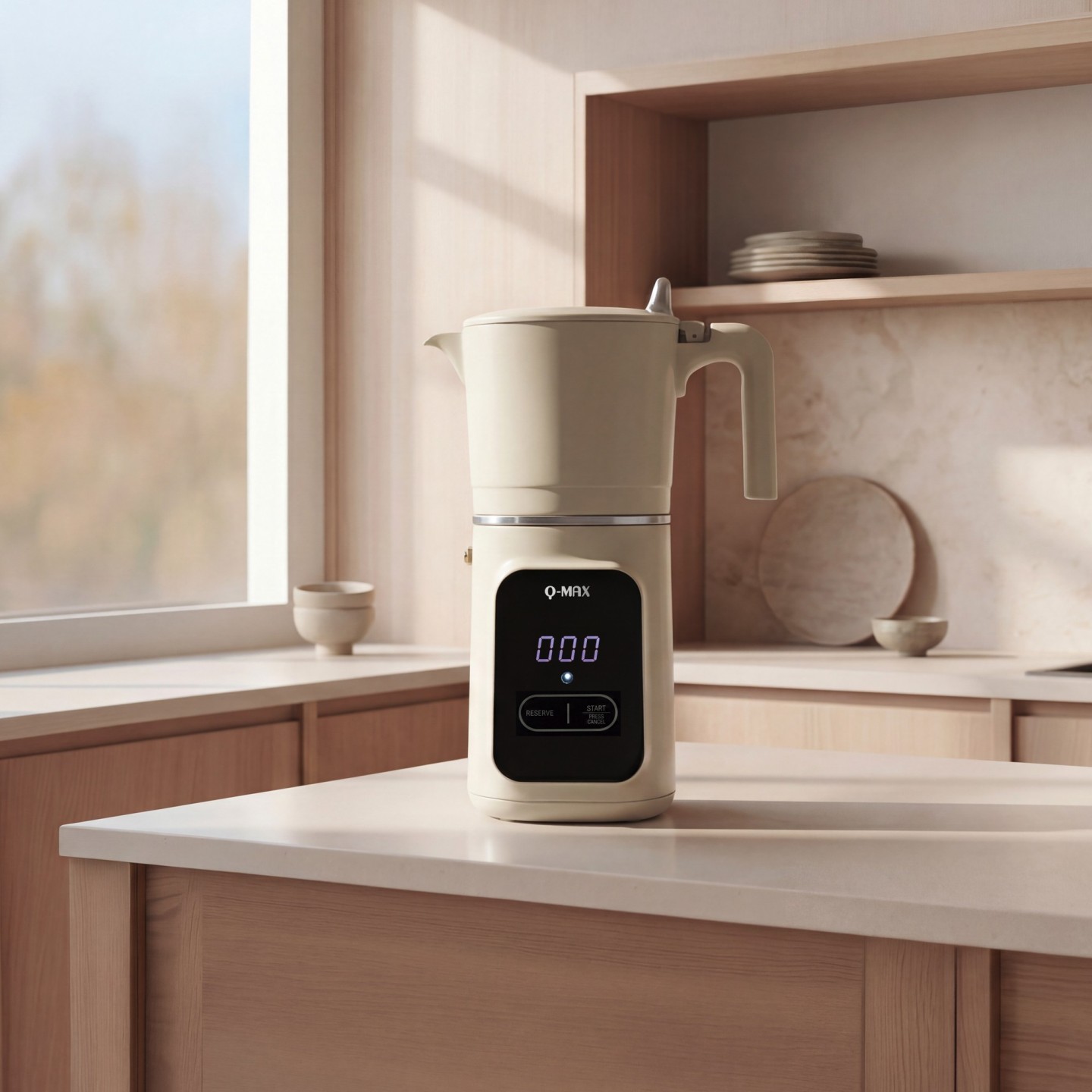 Cafetera Italiana Eléctrica 4 Tazas Digital Qmax | Jocca