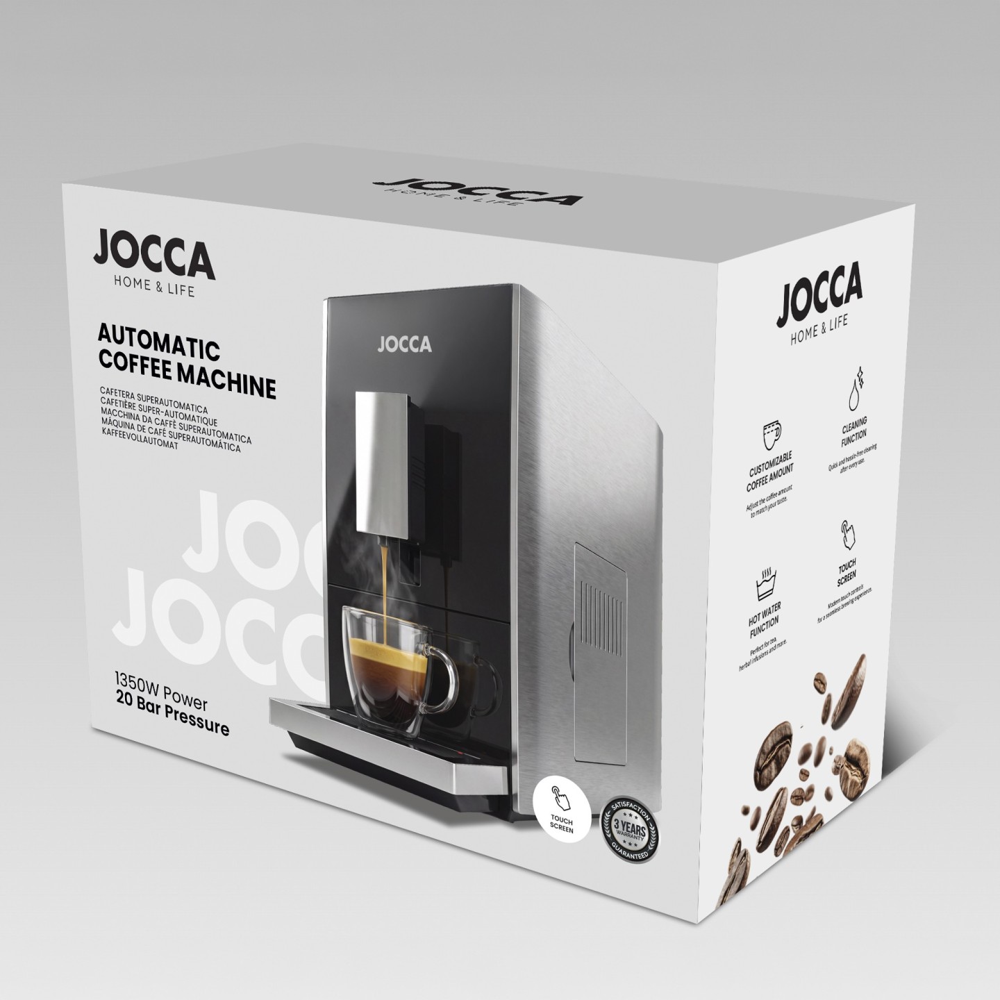 Superautomatic coffee machine with 19bar grinder | Jocca