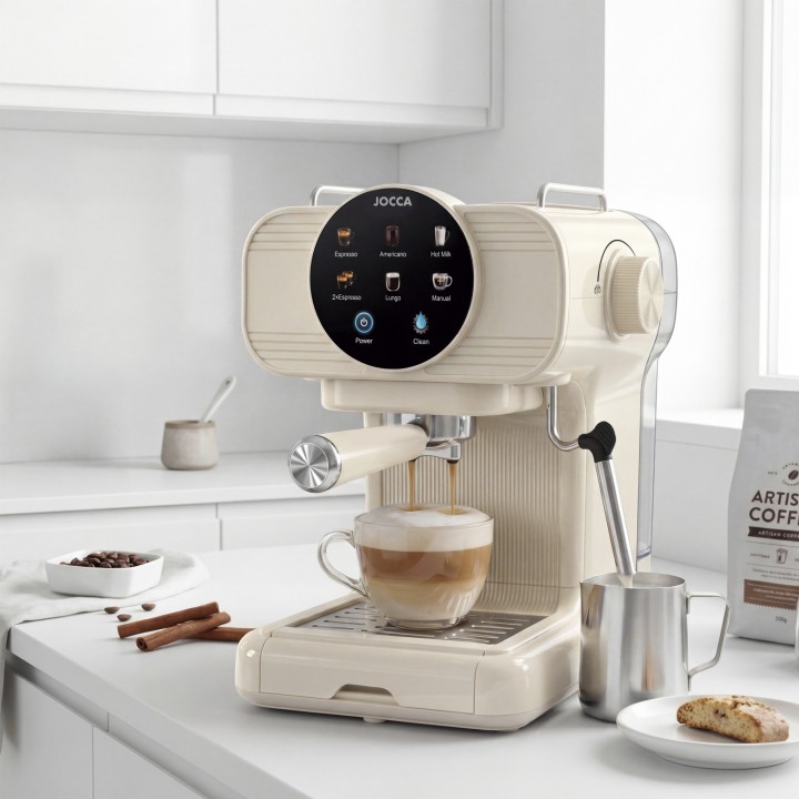 Retro café expresso cafeteira 20 bar creme | JOCCA