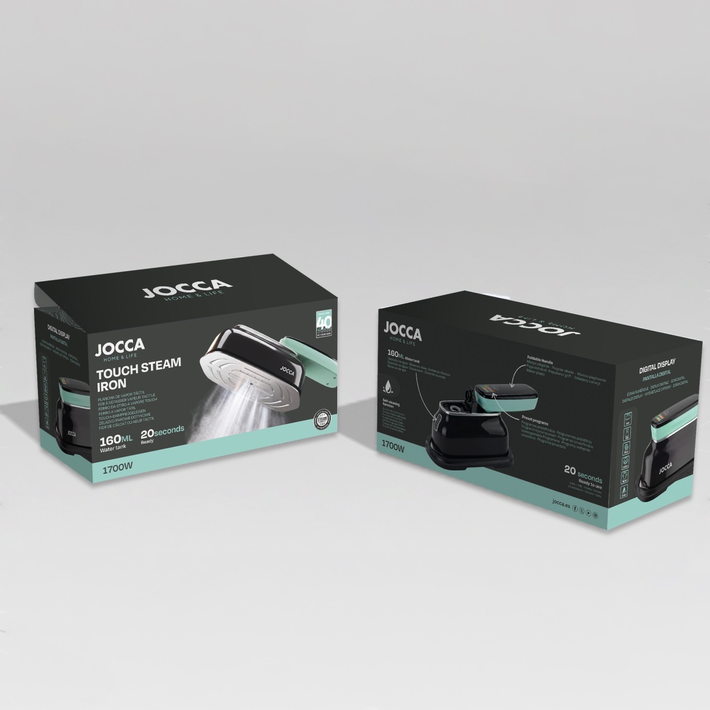 Plancha de Vapor Vertical Táctil  2 en 1 | JOCCA