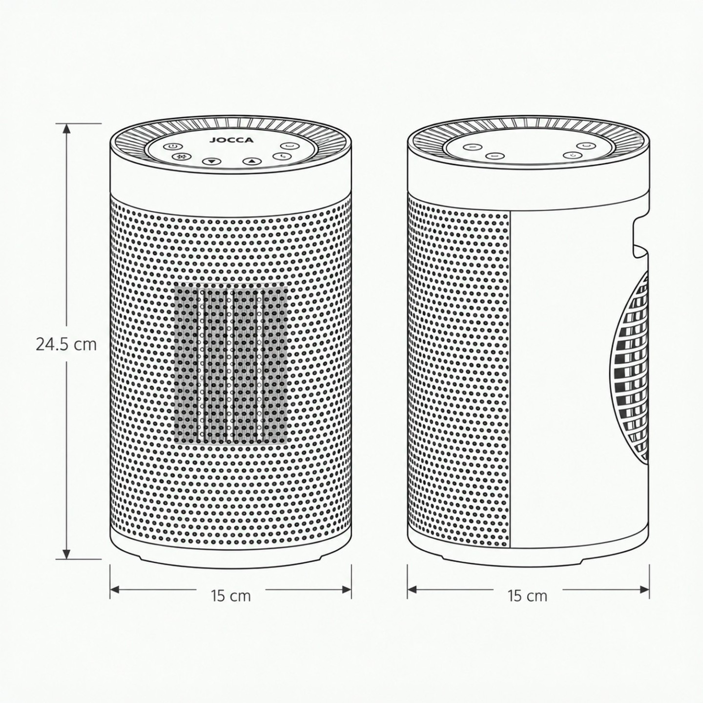 CALEFACTOR CERÁMICO PTC 2000 W CON MANDO Y TERMOSTATO
