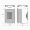 CALEFACTOR CERÁMICO PTC 2000 W CON MANDO Y TERMOSTATO