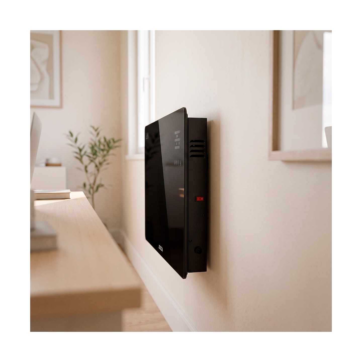 CONVECTOR ELÉCTRICO DE VIDRIO TEMPLADO 2000 W CON MANDO A DISTANCIA