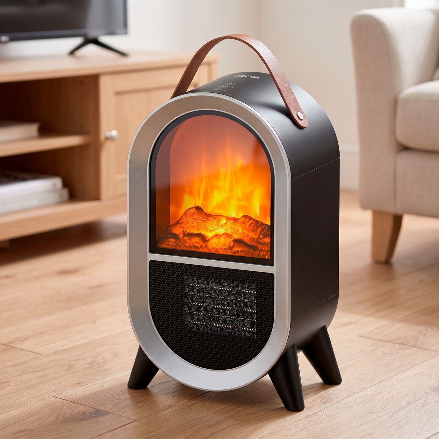 Effetto camino per riscaldamento ceramico 1500W