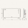 CONVECTOR ELÉCTRICO DE VIDRIO TEMPLADO 2000 W CON MANDO A DISTANCIA