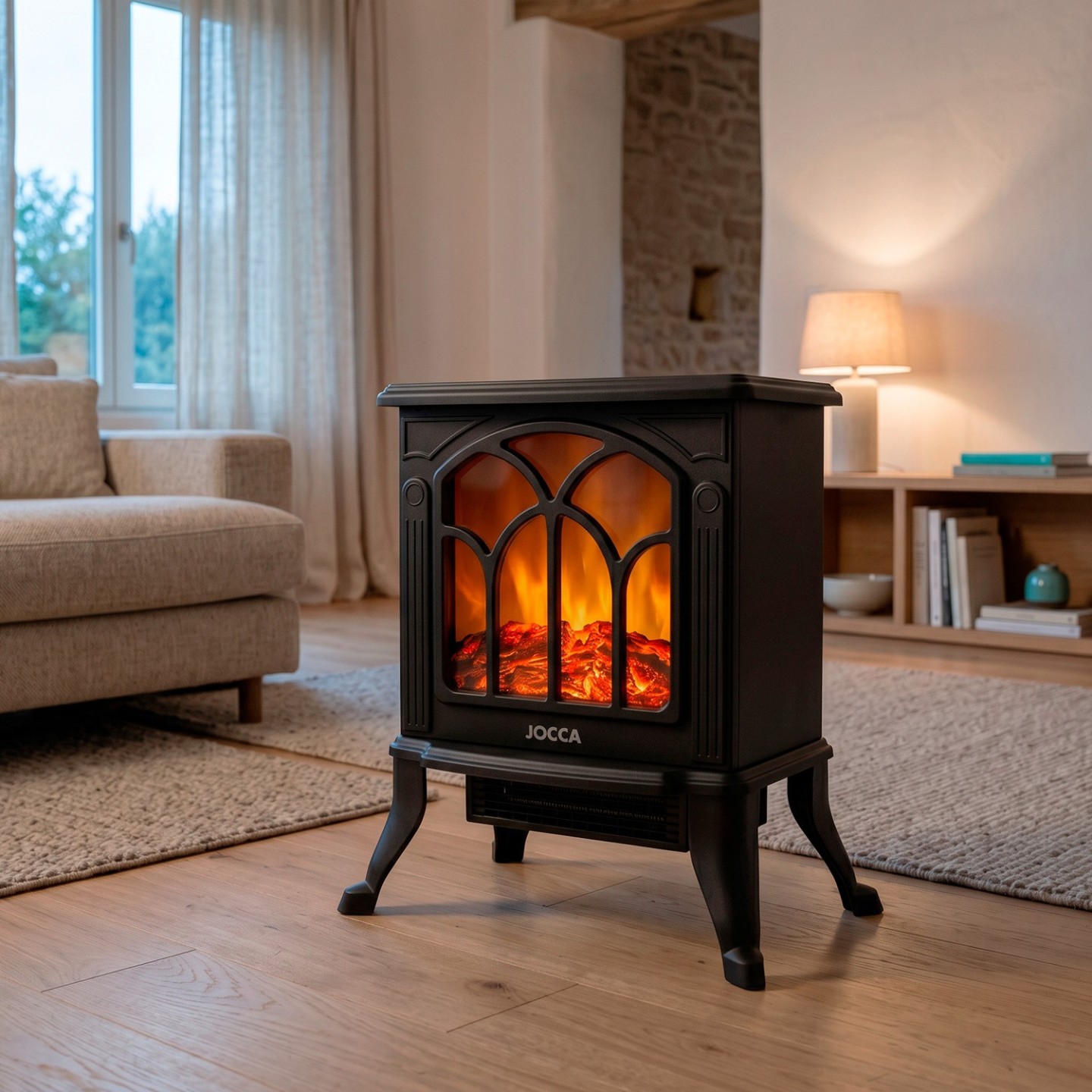 1500W electric chimney heater with flame | Jocca