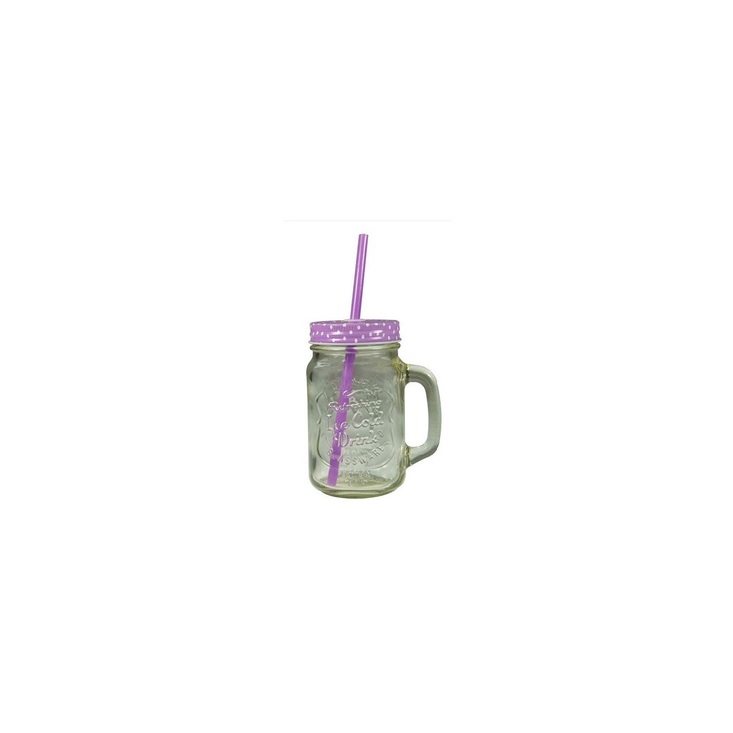 JARRA DE CRISTAL CON PAJITA