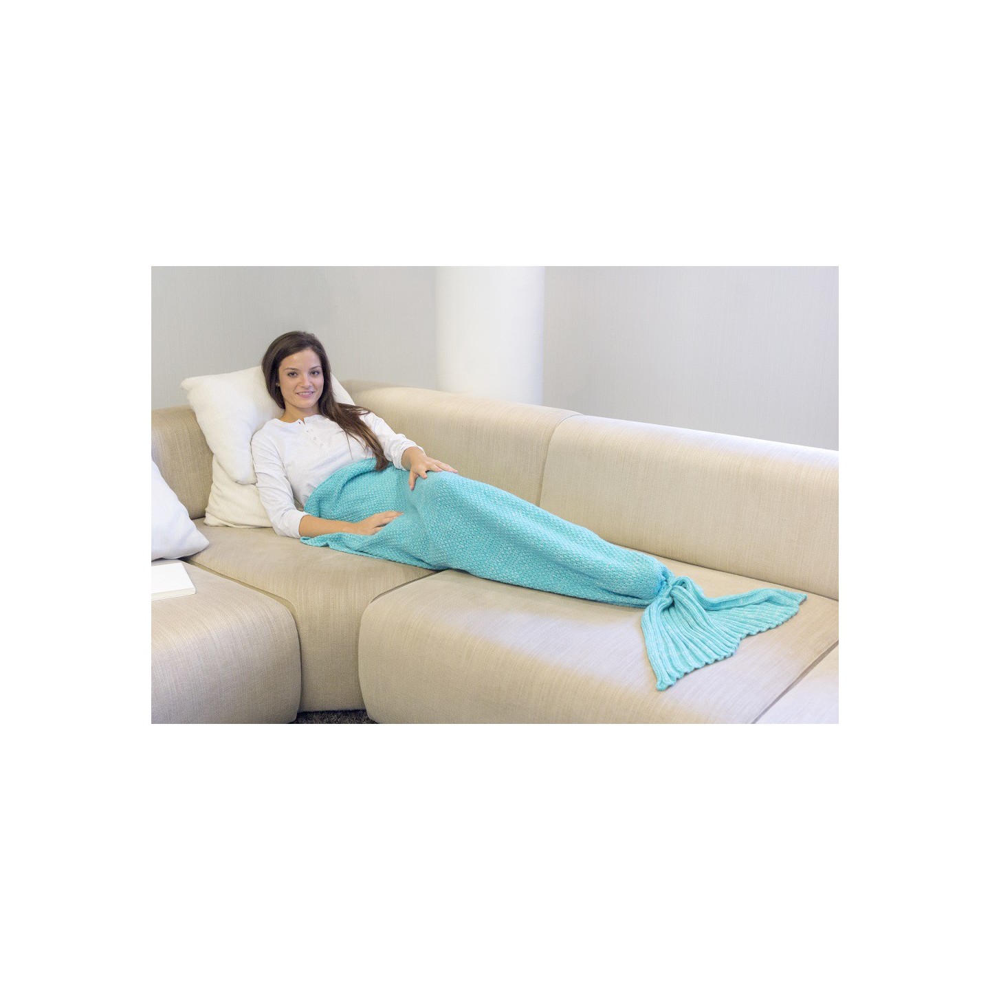 MANTA ACRILICA FORMA DE SIRENA 190X80CMS