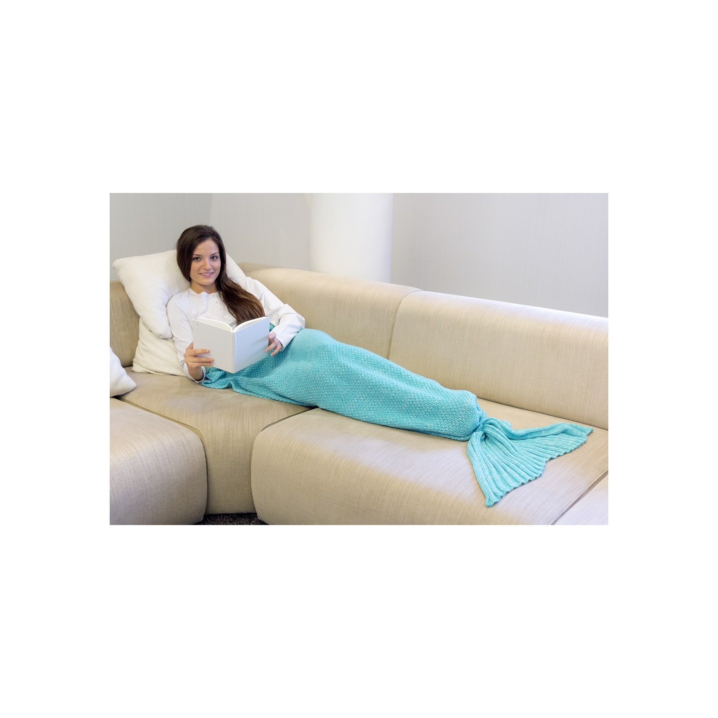 MANTA ACRILICA FORMA DE SIRENA 190X80CMS