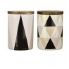 SET DE 2 RECIPIENTES DE PORCELANA Y TAPA DE ACACIA - MODELOS SURTIDOS