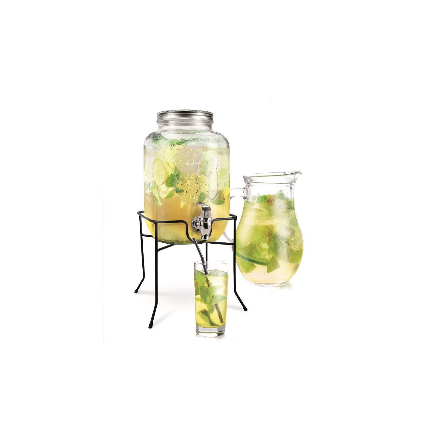 DISPENSADOR DE BEBIDAS CON SOPORTE 