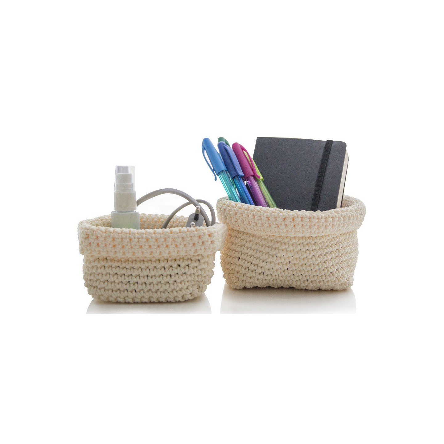 CESTA DE CROCHET - COLORES SURTIDOS