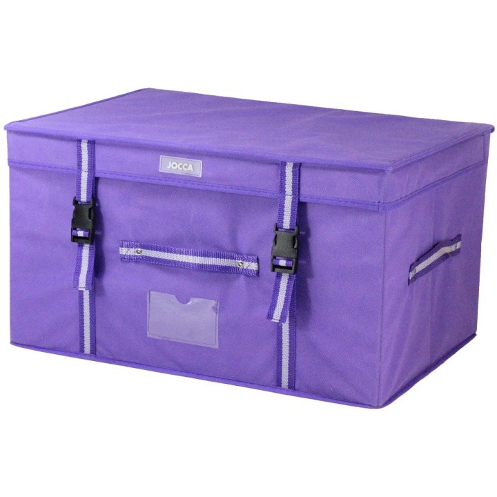 Malle de rangement violette avec sac pour économiser de l'espace