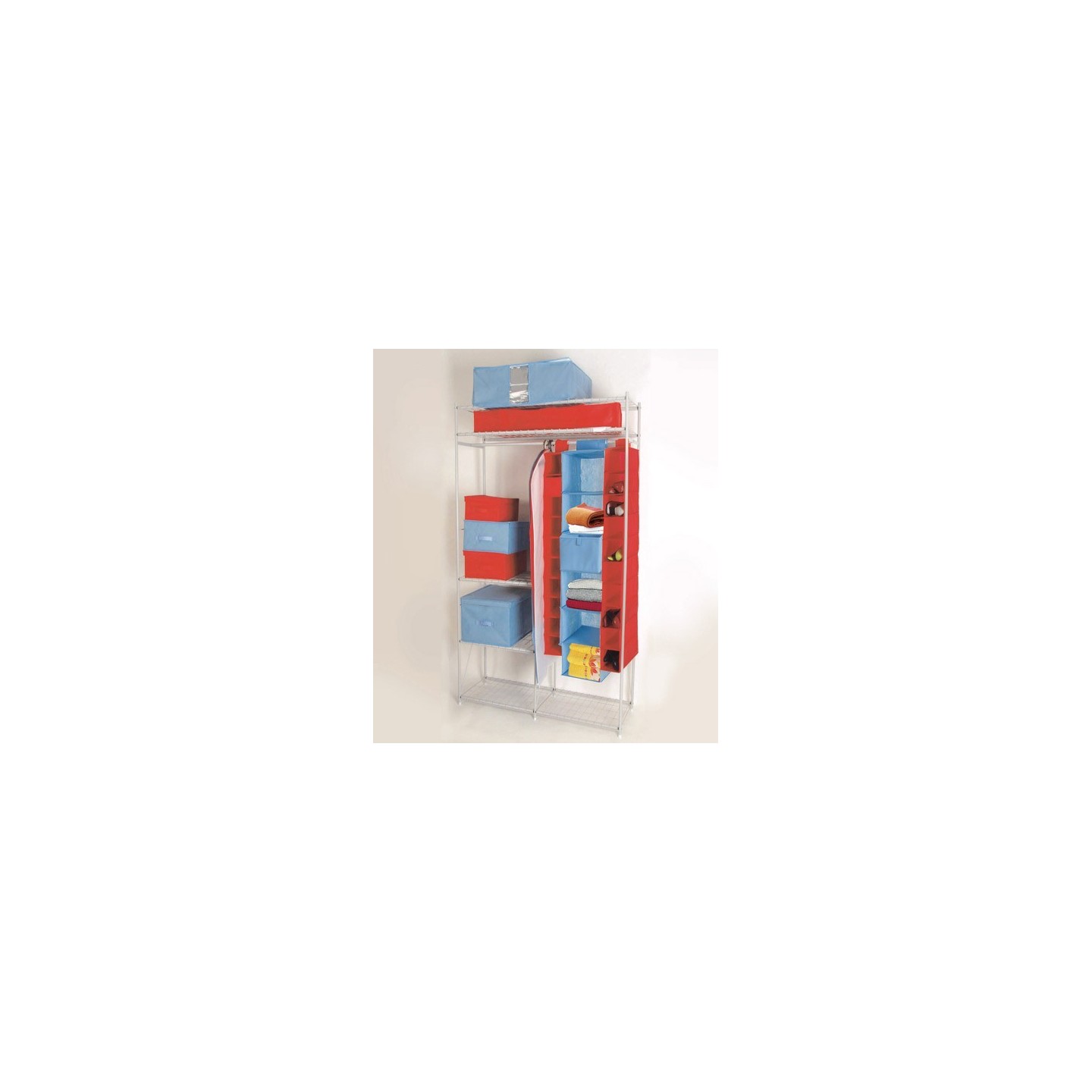 SHOE CABINET WITH 10 COMPARTMENTS TNT RED