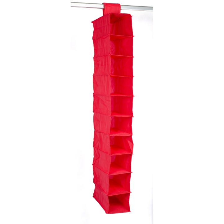 SHOE CABINET WITH 10 COMPARTMENTS TNT RED
