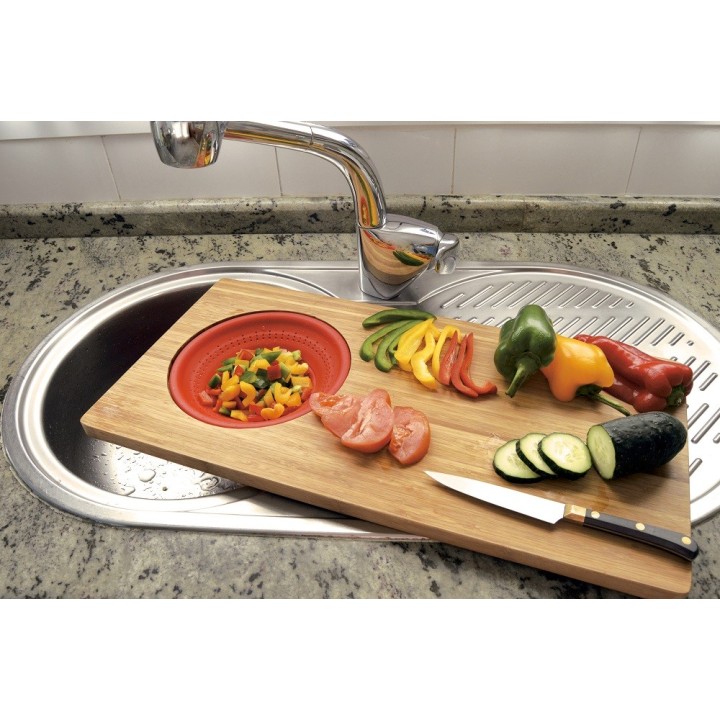 ▷ Cutting table with drainer for sink Jocca