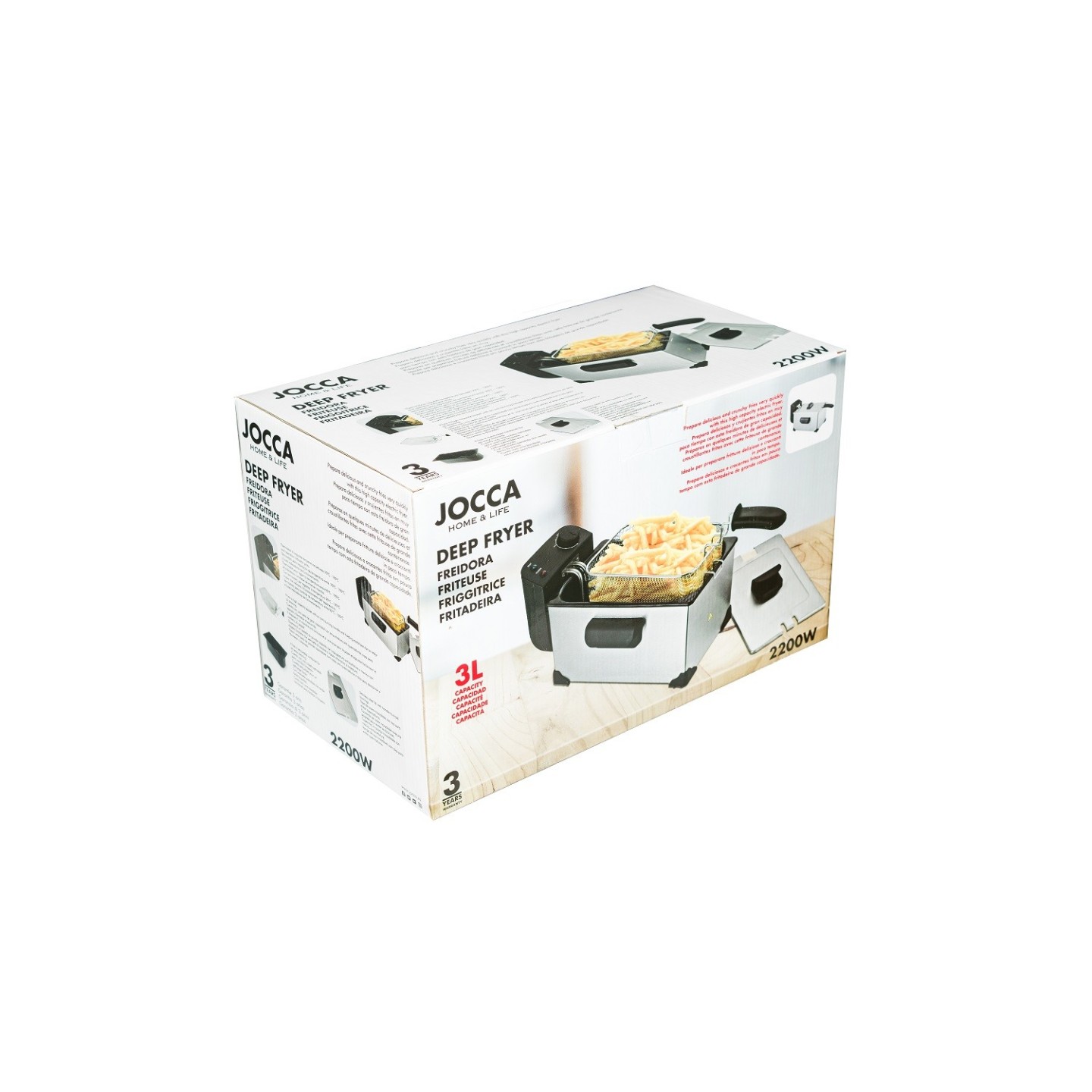 ▷  Freidora 3 litros de acero inoxidable - Joccashop.com