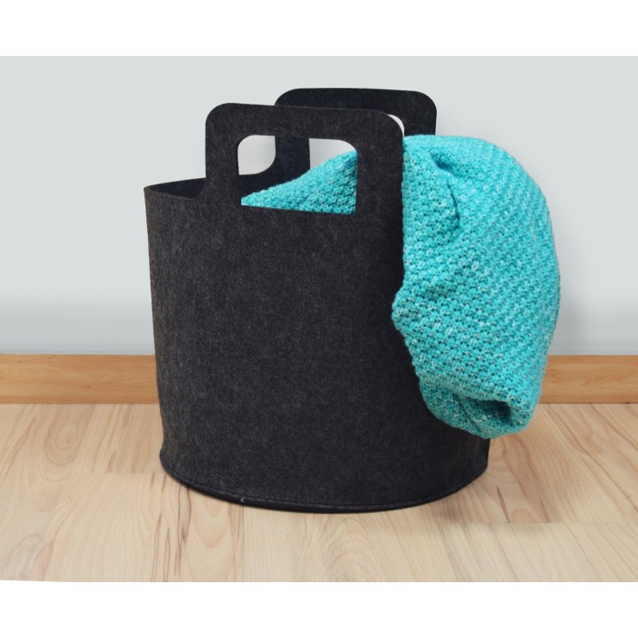 ▷ Oferta Jocca de 2 cestas de fieltro gris oscuro