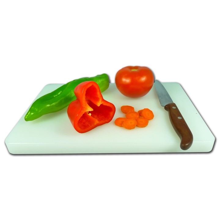 WHITE POLYETHYLENE CUTTING BOARD White 30 X 20 X 2cms