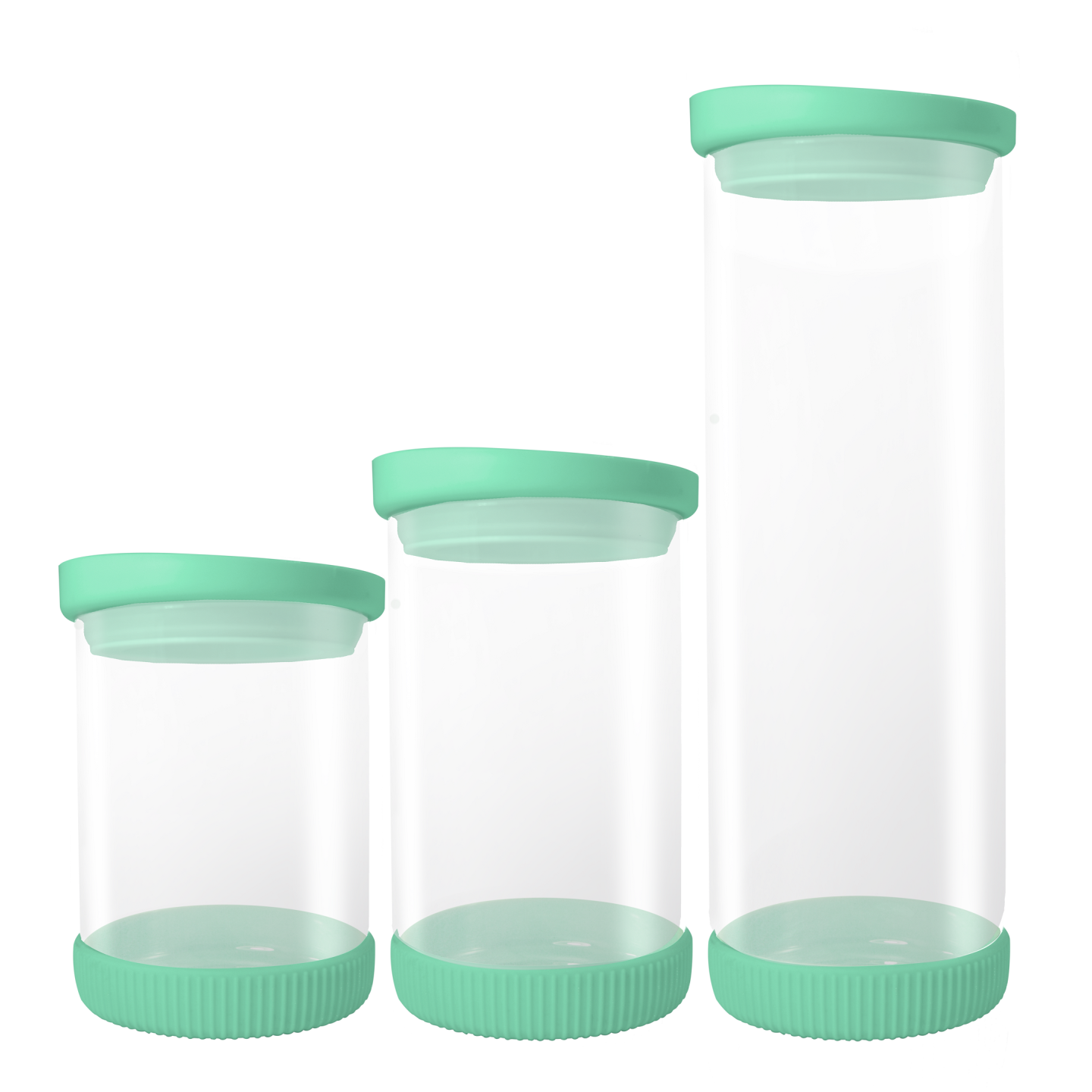 ▷ Set 3 Glasflaschen mit Silikon Jocca