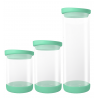 Set 3 bouteilles en verre avec silicone Jocca