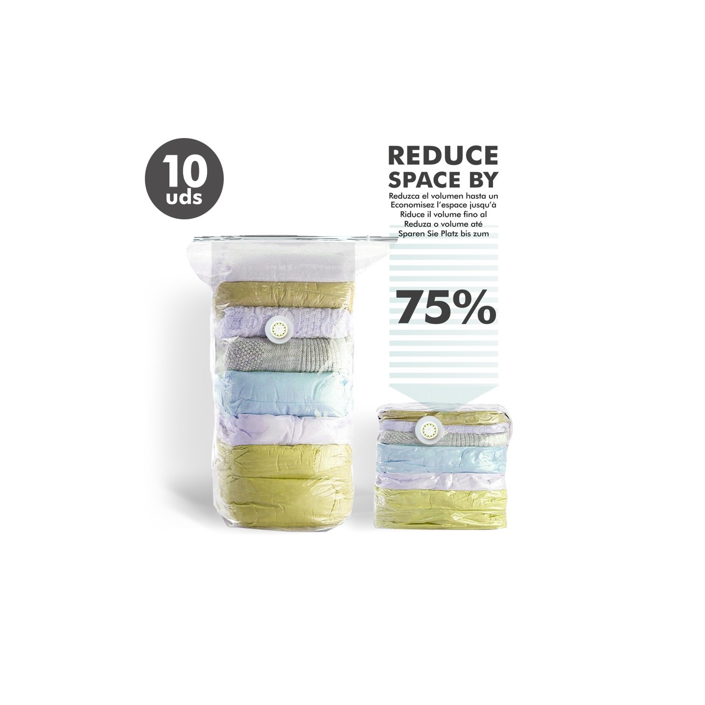 ▷ Set of 10 bags saves vacuum space Jocca