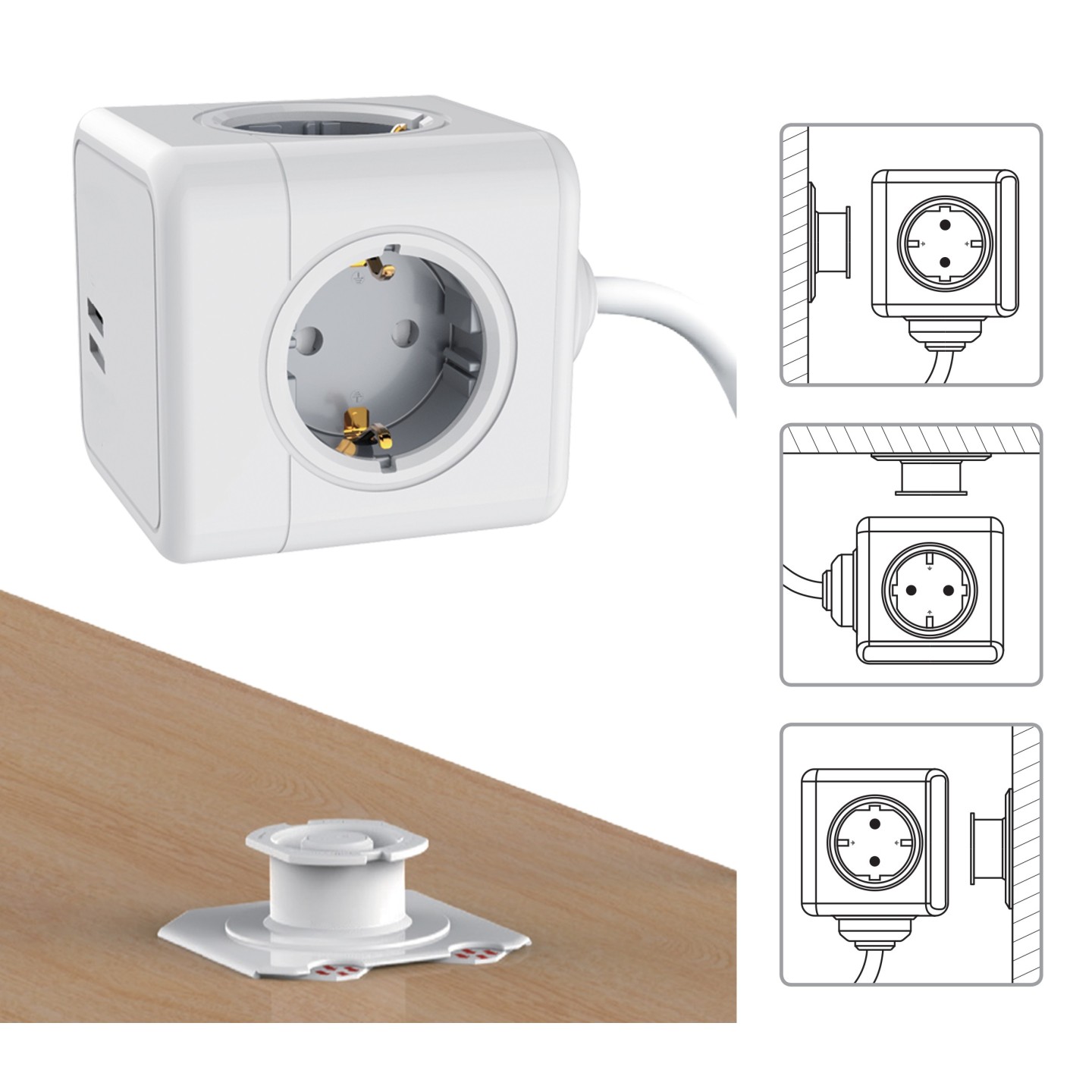 ▷ Stecker mit USB-Anschluss Jocca