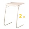 TWO PIECE MULTI-FUNTIONAL FOLDING TABLE SET