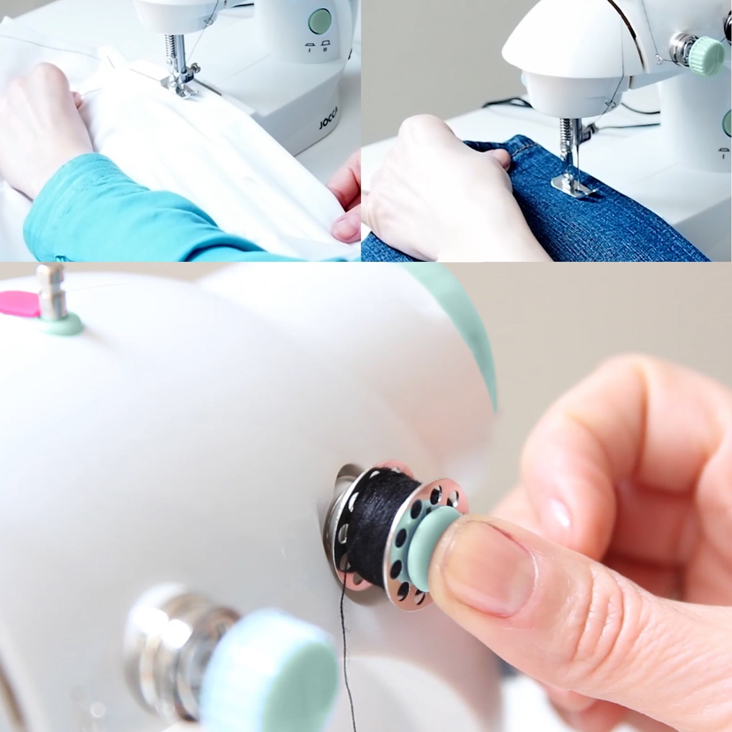 Máquina De Coser Portátil Con 48 Accesorios, Doble Puntada Y Funcionamiento Dual | JOCCA