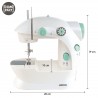 Portable sewing machine with 48 accessories, double stitch and dual operation | Jocca